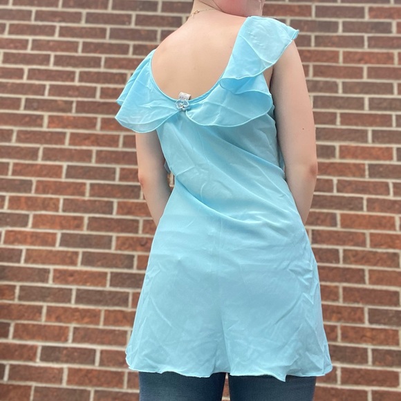 Vintage pastel blue heart slip - Picture 7 of 14